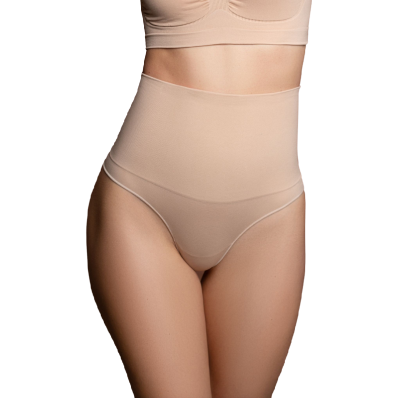 BYE-BRA - THONG STYLE SEAMLESS GIRDLE BEIGE