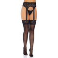 LEG AVENUE - OPAQUE GARTERBELT STOCKING