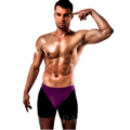 PASSION - BOXER 009 LILAC/BLACK EROTIC LINGERIE