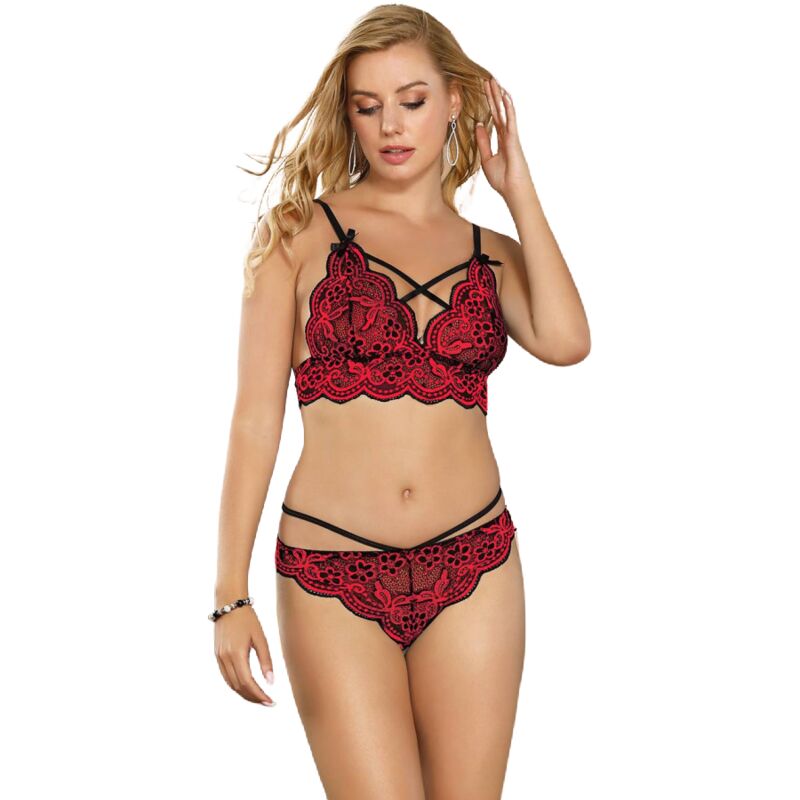 SUBBLIME - SET TWO PIECES SET LACE TOP AND PANTIES