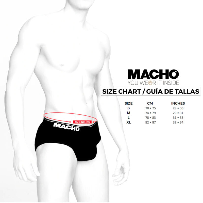 MACHO - MS24R UNDERPANTS BRIEF DARK RED S