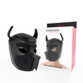 DARKNESS - NEOPRENE DOG MASK WITH REMOVABLE MUZZLE