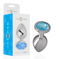 INTENSE - ALUMINUM METAL ANAL PLUG WITH BLUE CRYSTAL