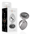 INTENSE - ALUMINUM METAL ANAL PLUG WITH BLACK CRYSTAL