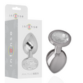 INTENSE - ALUMINUM METAL ANAL PLUG WITH SILVER CRYSTAL