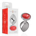INTENSE - METAL ANAL PLUG WITH RED CRYSTAL