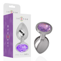 INTENSE - ALUMINUM METAL ANAL PLUG WITH VIOLET CRYSTAL