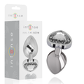 INTENSE - ALUMINUM METAL ANAL PLUG WHITE HEART