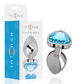 INTENSE - ALUMINUM METAL ANAL PLUG BLUE HEART
