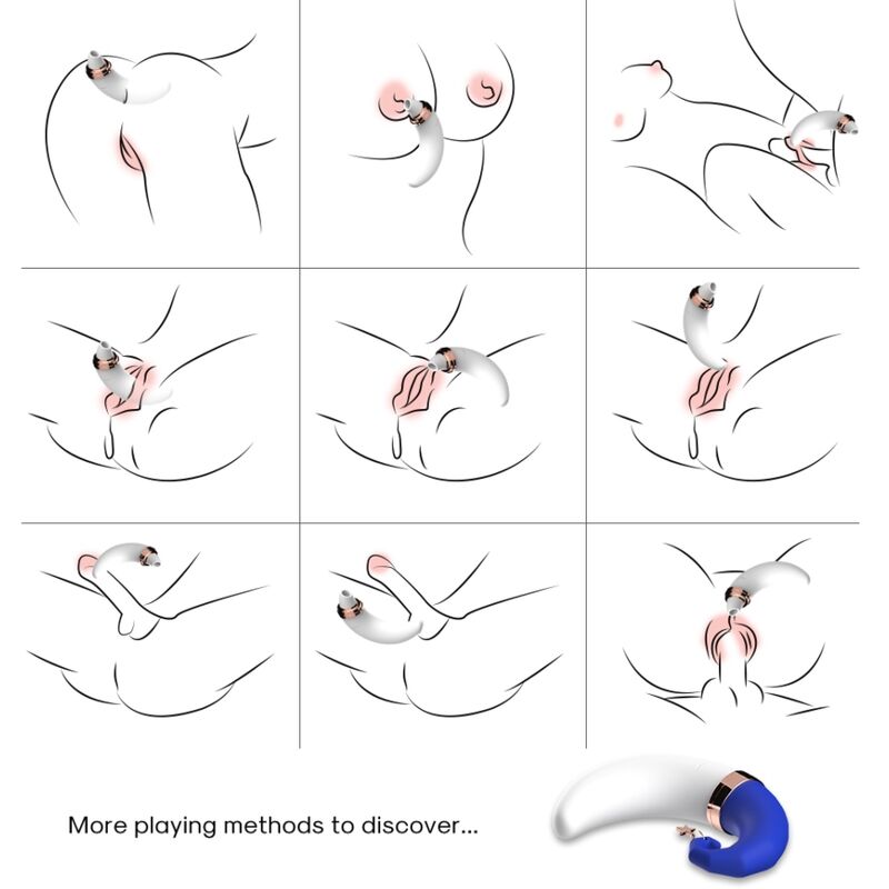 ARMONY - SWEETMOON CLITORIS & G-SPOT SUCTION BLUE