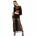 CHILIROSE - CR 4666 TOP & SKIRT BLACK