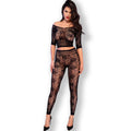 CHILIROSE - CR 4661 TOP & LEGGINS BLACK