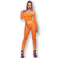 CHILIROSE - CR 4661 TOP & LEGGINS ORANGE