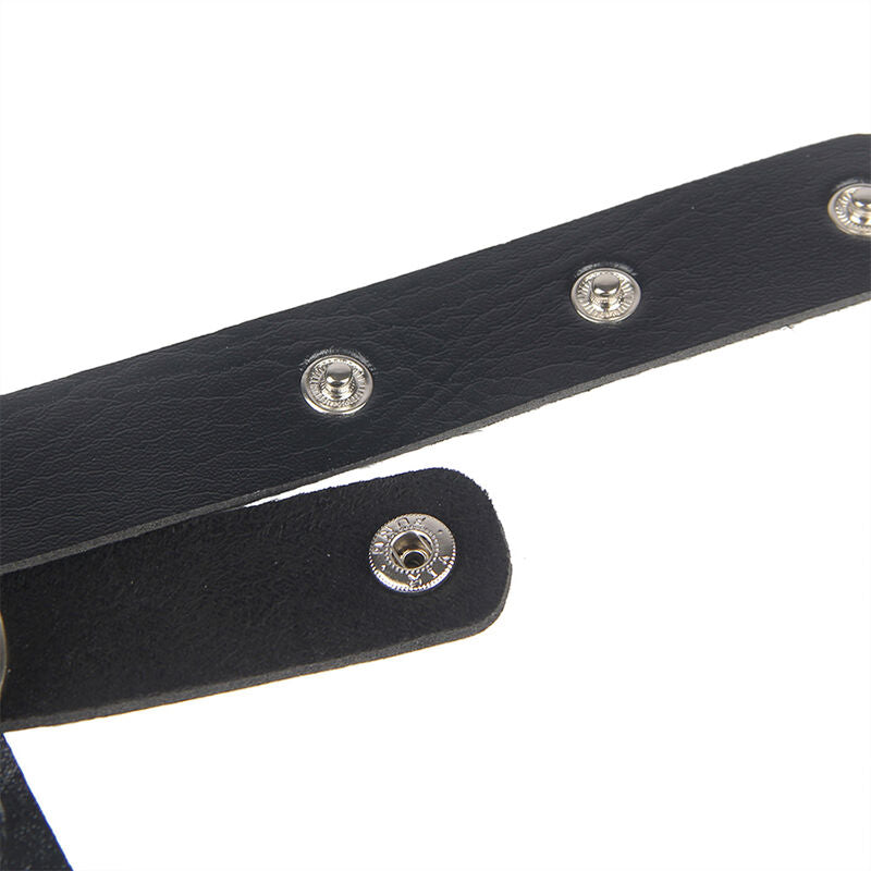 SUBBLIME - CHEST HARNESS LEATHER CHAINS BLACK