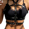 SUBBLIME - LEATHER RING CHEST HARNESS BLACK