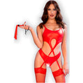 CHILIROSE - CR 4625 SET FOUR PIECES CROTCHLESS RED