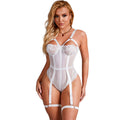 SUBBLIME - TEDDY WITH GARTER STRAP DETAIL CHEST WHITE