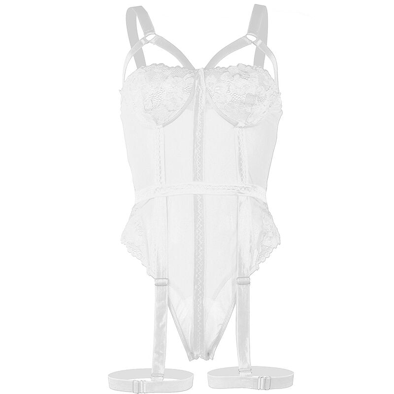 SUBBLIME - TEDDY WITH GARTER STRAP DETAIL CHEST WHITE