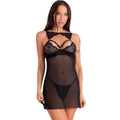 LIVCO CORSETTI FASHION - KROLINA LC 90734 CHEMISE + THONG BLACK