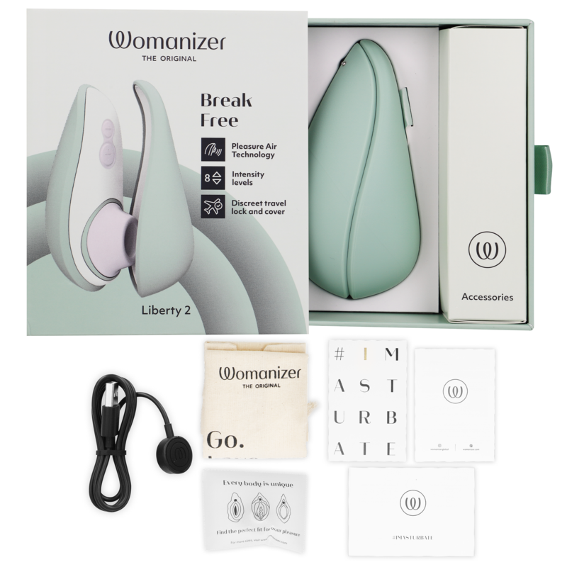 WOMANIZER - LIBERTY 2 CLITORIS STIMULATOR & SUCTION LIGHT GREEN