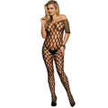 SUBBLIME - 951719 OPEN SHOULDERS FISHNET BODYSTOCKING BLACK