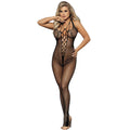 SUBBLIME - 951788 LONG FISHNET BODYSTOCKING WITH STRAPS ON CHEST AND BACK BLACK