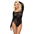 SUBBLIME - 952051 FISHNET BODY WITH LONG SLEEVES AND BARE SHOULDERS BLACK
