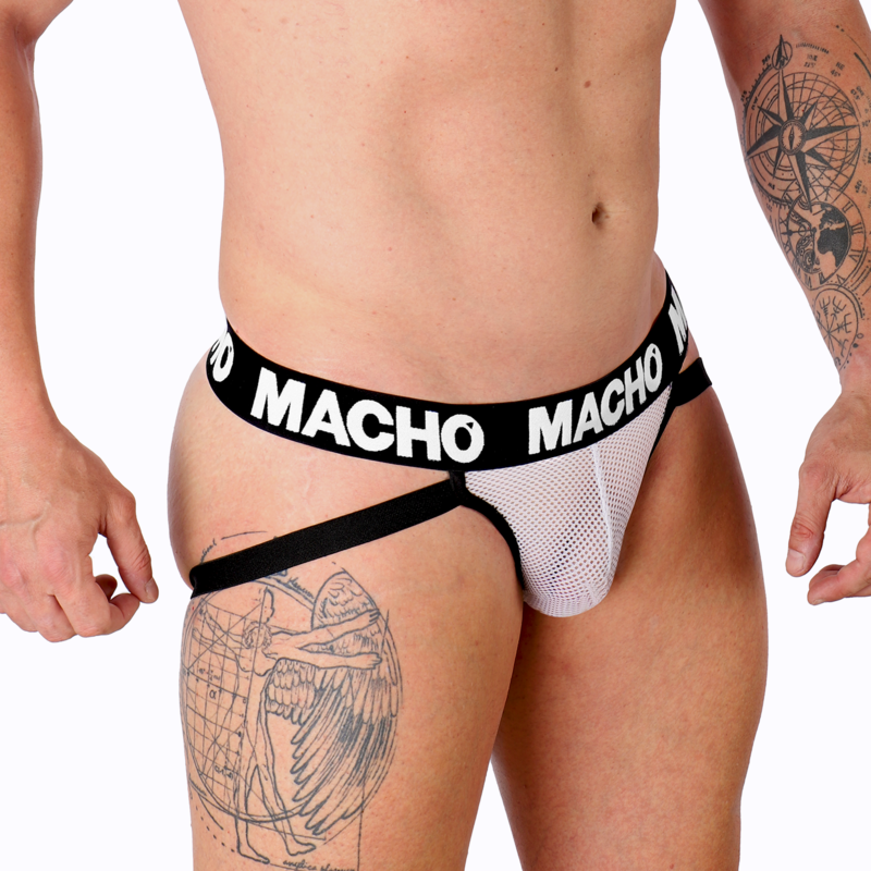 MACHO - MX26X1 JOCK GRID WHITE M