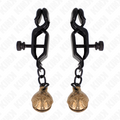 KINK - BELL JAW STYLE NIPPLE CLAMPS BLACK 7 CM