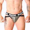 MACHO - MX27GR LEATHER JOCK GRAY BEIGE
