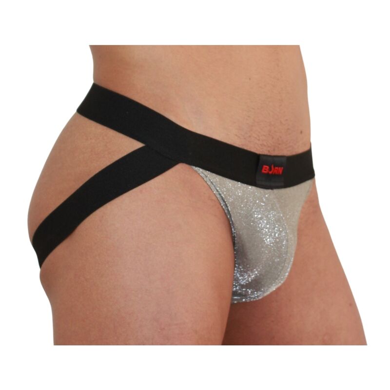 BURN - 001 JOCK SHINY BEIGE / BLACK
