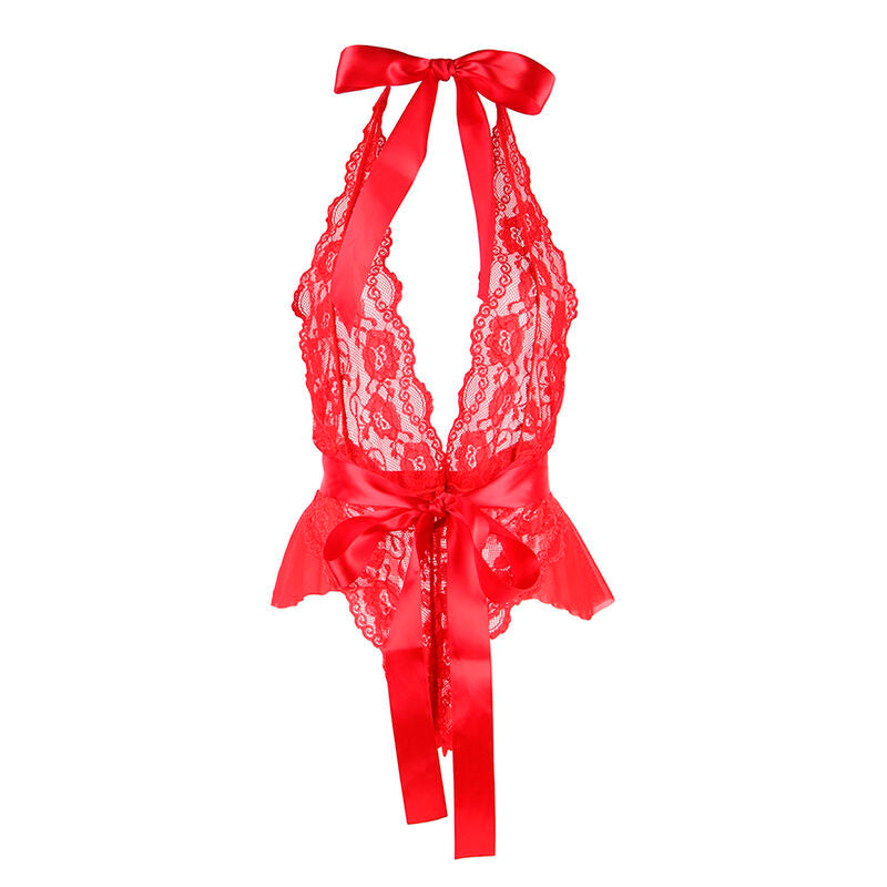 SUBBLIME - 953973 SEXY BODY WITH RUFFLES + BELT RED