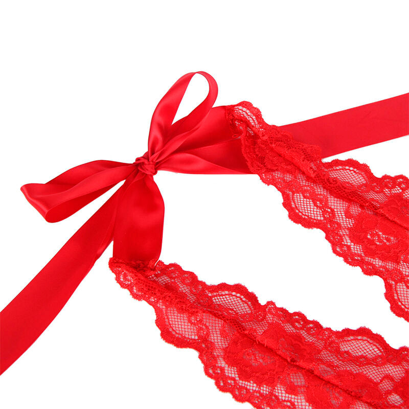 SUBBLIME - 953973 SEXY BODY WITH RUFFLES + BELT RED