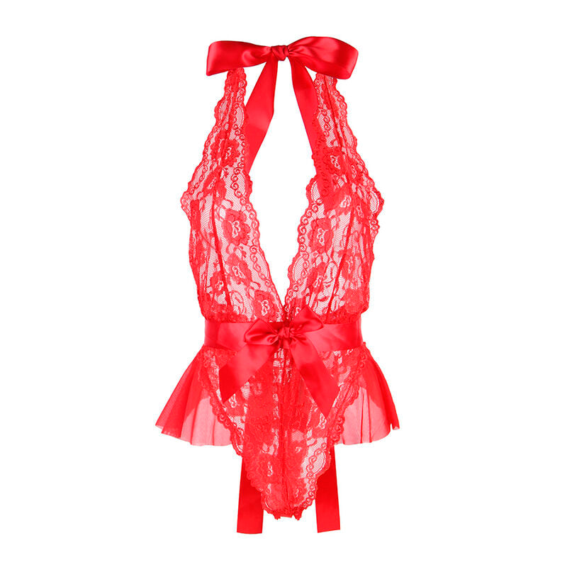 SUBBLIME - 953973 SEXY BODY WITH RUFFLES + BELT RED