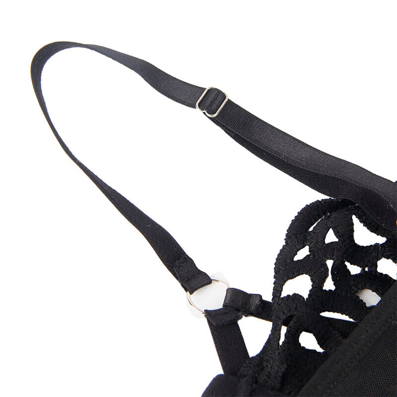 SUBBLIME - 954055 SEXY LACE BODYSUIT BLACK