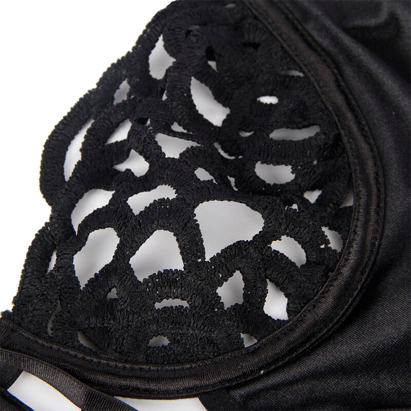 SUBBLIME - 954055 SEXY LACE BODYSUIT BLACK