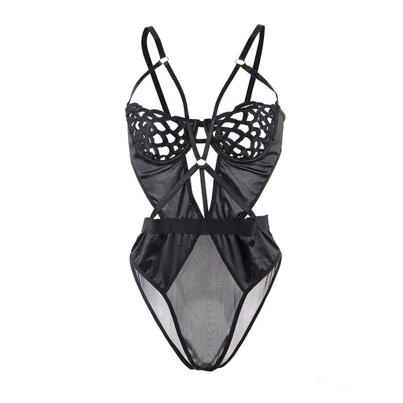 SUBBLIME - 954055 SEXY LACE BODYSUIT BLACK