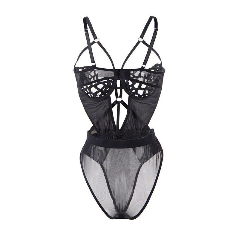 SUBBLIME - 954055 SEXY LACE BODYSUIT BLACK