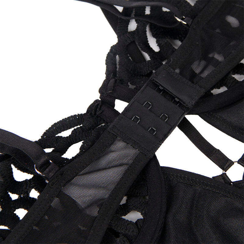 SUBBLIME - 954055 SEXY LACE BODYSUIT BLACK