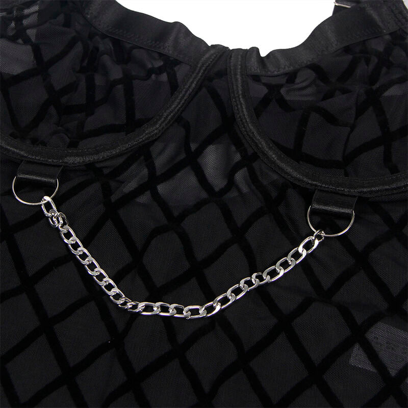 SUBBLIME - 9542277 BODY WITH CHAINS + GARTER BELT BLACK