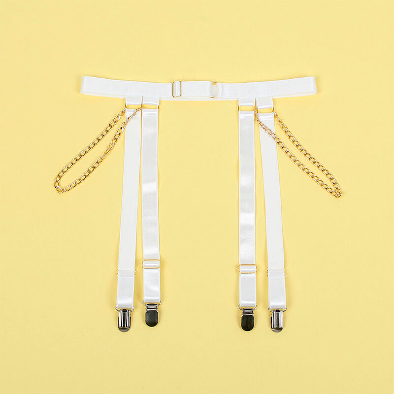 SUBBLIME - 954284 BODY WITH CHAINS + GARTER BELT WHITE