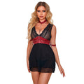 SUBBLIME - 954437 LACE BONDAGE DRESS BLACK