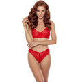 PASSION - DENELIA SET THONG + BRA RED