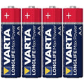 VARTA - MAX POWER ALKALINE AA LR6 RETRACTABLE BATTERY*4