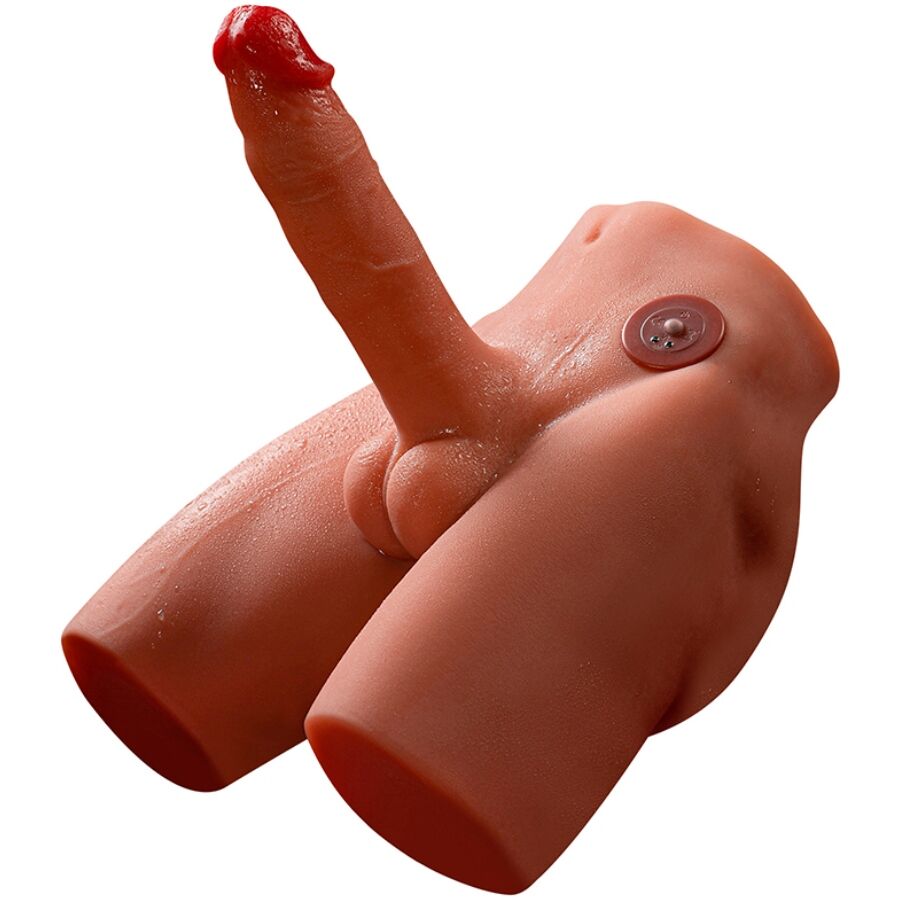 XISE - JASON REALISTIC DILDO MASTURBATOR WITH THRUSTING AND VIBRATION 17 CM