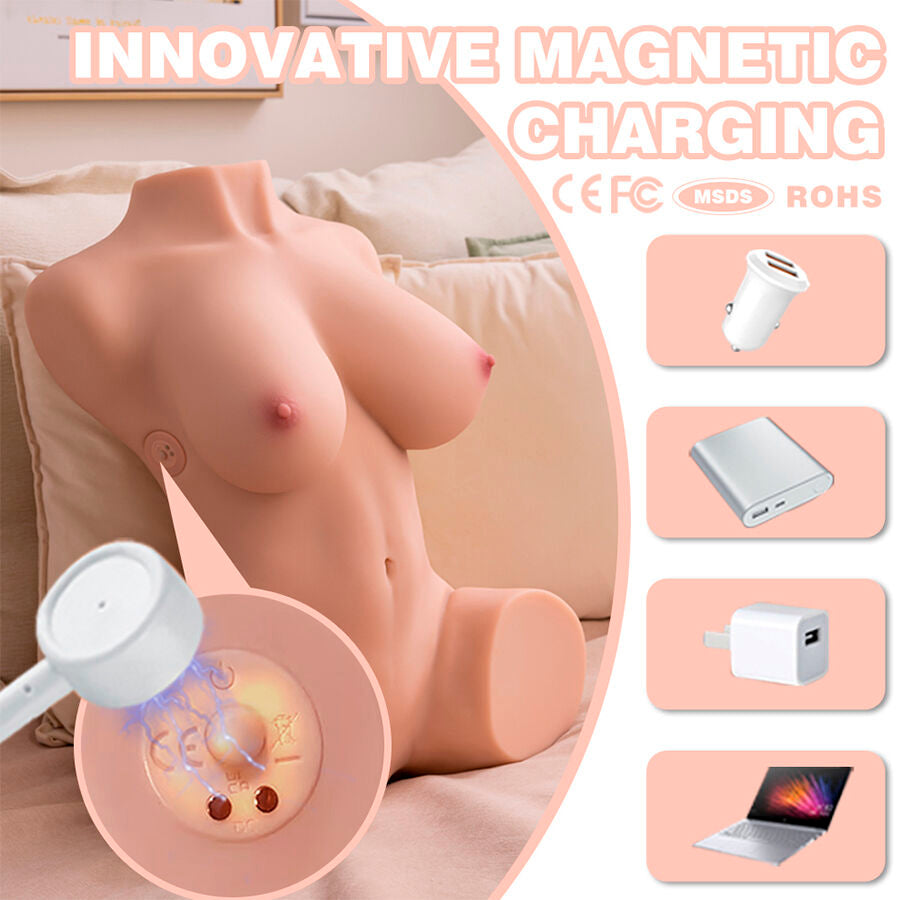 XISE - DANIA THRUSTING REALISTIC VIBRATING FEMALE TORSO 52 CM