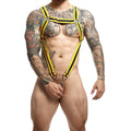 MOB - DNGEON YELLOW CROSSED PENIS HARNESS