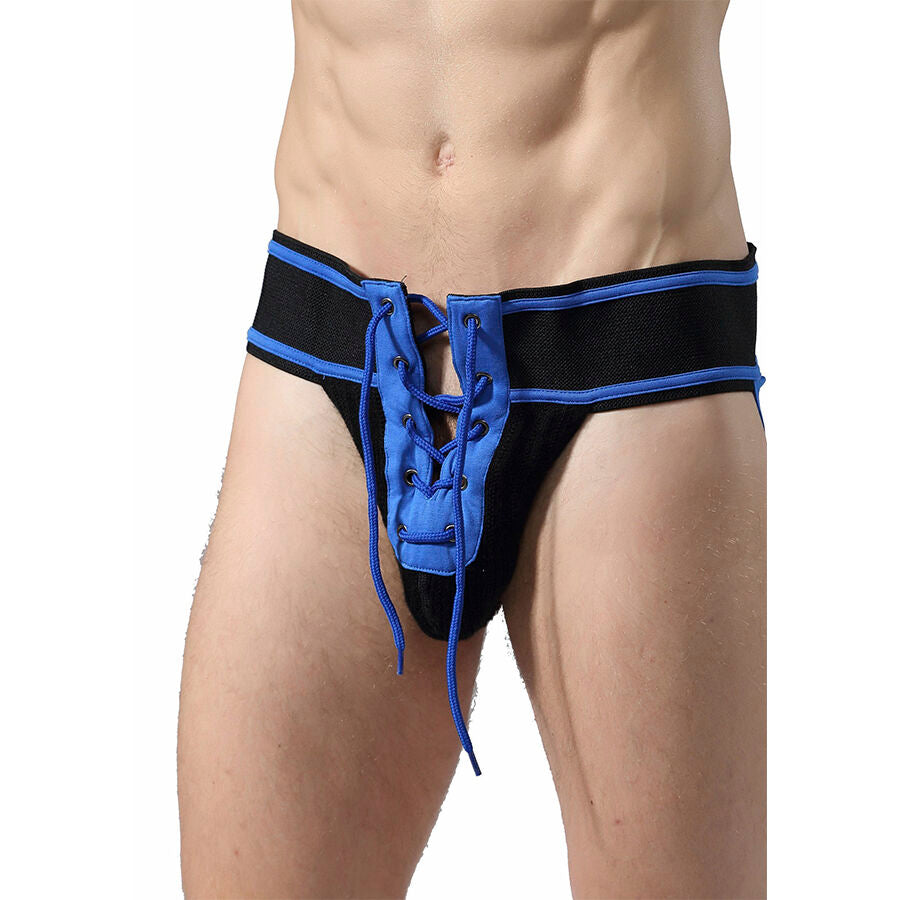 MOB - FETISH JOCKSTRAP FOOTBALL BLUE SIZE L