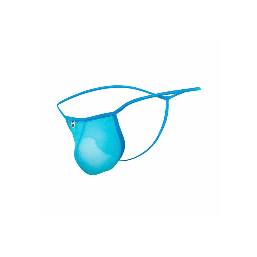MOB - TRANSPARENT T-SHAPED THONG AQUA SIZE S/M