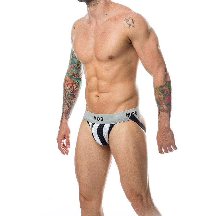 MOB - CLASSIC STRIPE WHITE JOCK SIZE S